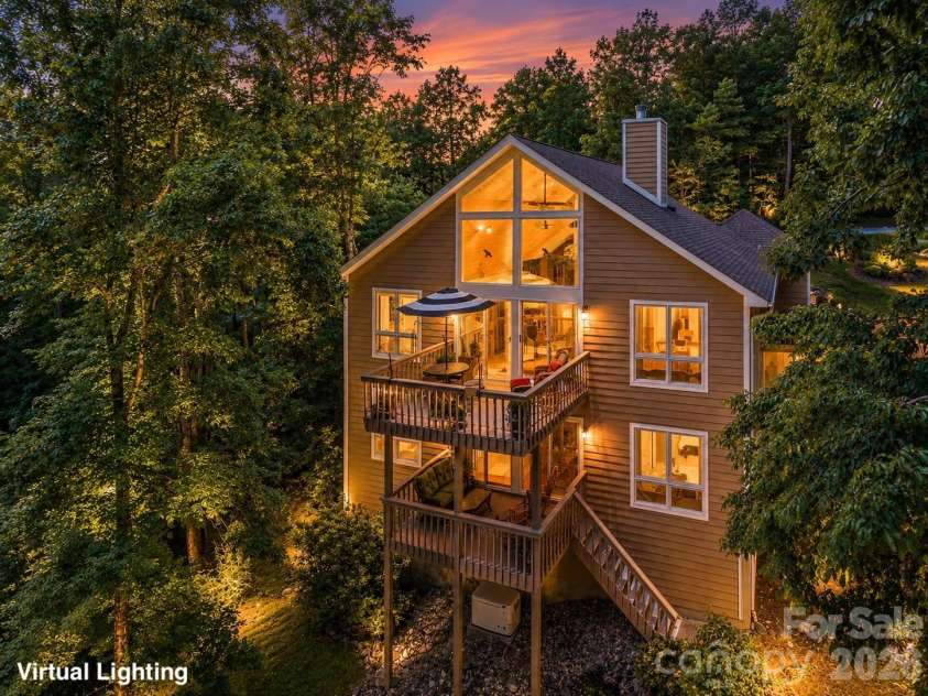 210 Claymoor Court, Flat Rock, NC 28731.  MLS# CAR4401501, YatesRealty ID 4408. Twilight View
