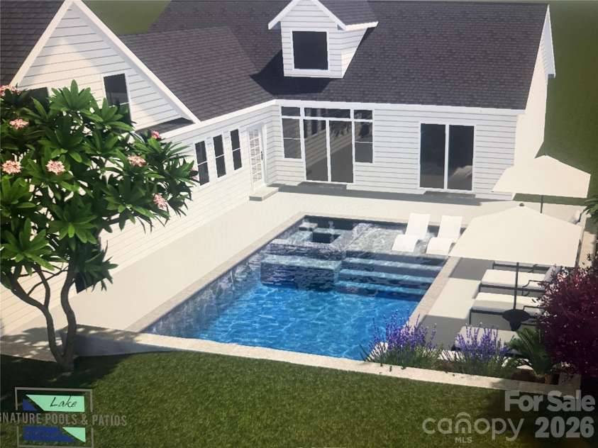 271 Beaten Path Road, Mooresville, NC 28117.  MLS# CAR4364554, YatesRealty ID 44086. 271 Beaten Path Pool Rendering.