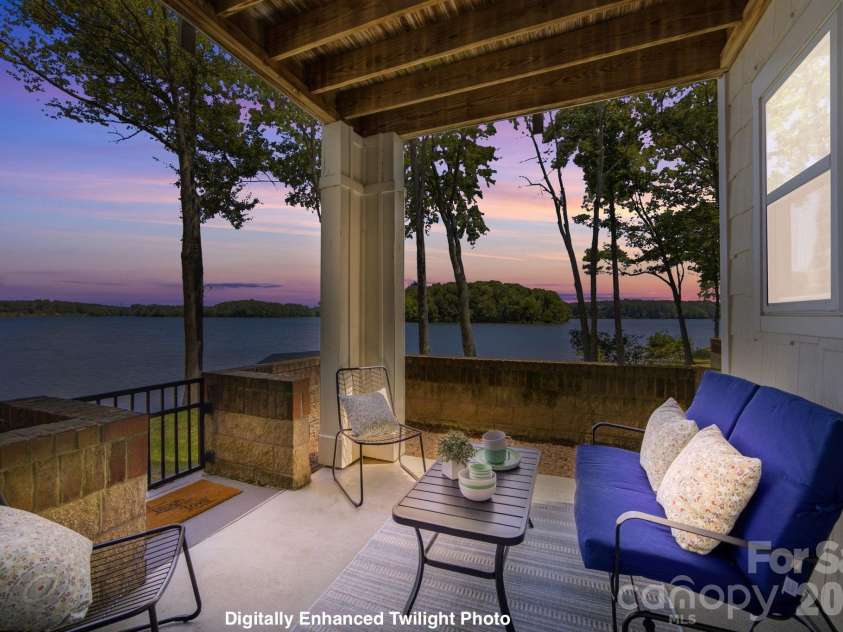 915 Northeast Drive, Davidson, NC 28036.  MLS# CAR4396238, YatesRealty ID 44126. Sunset views from your patio