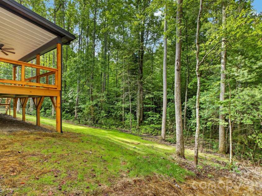 1008 Bell Mountain Road, Zirconia, NC 28790.  MLS# CAR4407045, YatesRealty ID 44128. Back Yard