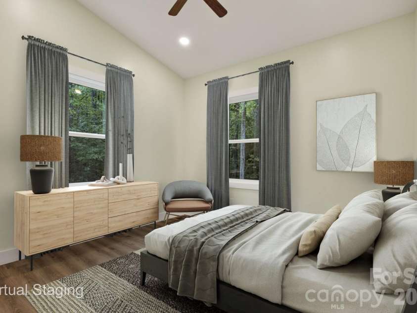 1008 Bell Mountain Road, Zirconia, NC 28790.  MLS# CAR4407045, YatesRealty ID 44128. Bedroom (virtually staged)