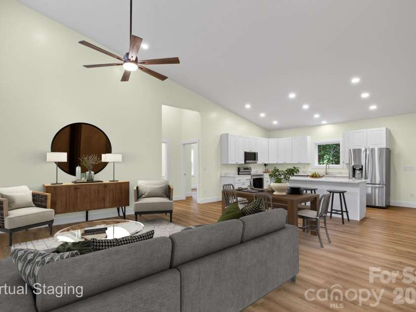 1008 Bell Mountain Road, Zirconia, NC 28790.  MLS# CAR4407045, YatesRealty ID 44128. Living Room (virtually staged)