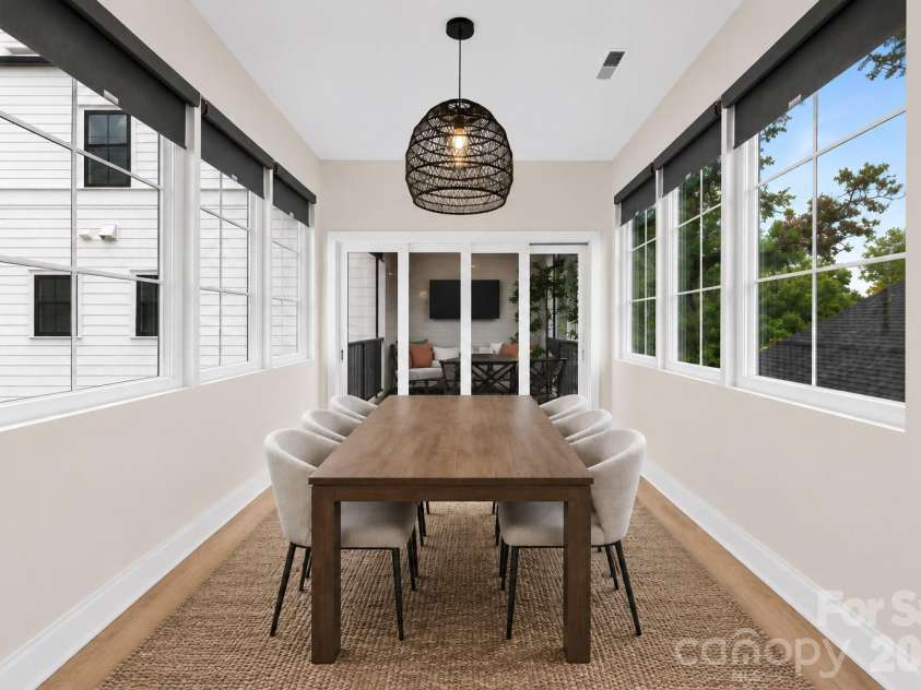 3020 Cobbs Hill Road, Charlotte, NC 28205.  MLS# CAR4413526, YatesRealty ID 44172. Dining Room (Virtual stage)