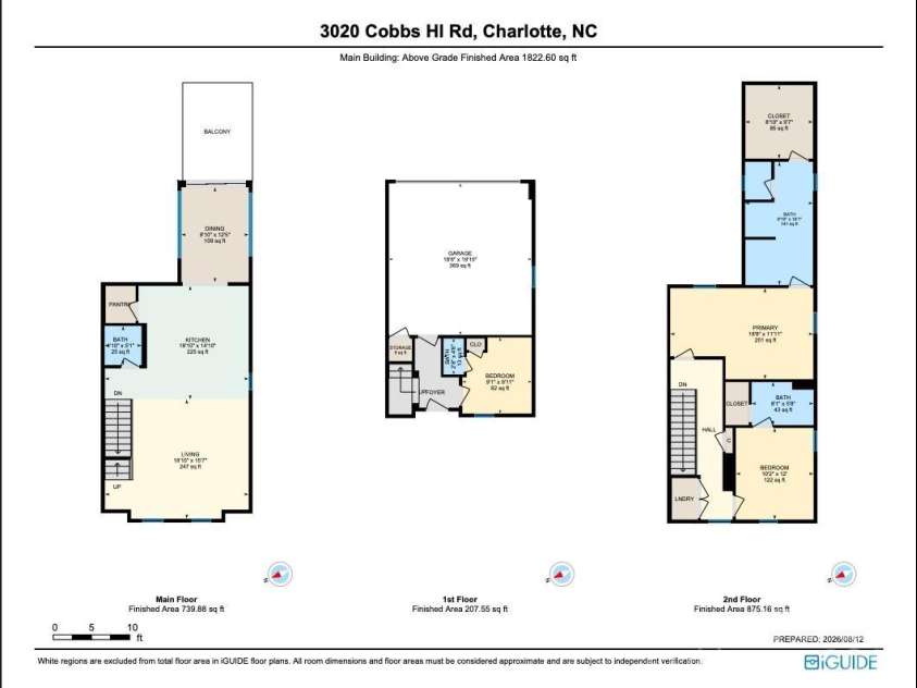 3020 Cobbs Hill Road, Charlotte, NC 28205.  MLS# CAR4413526, YatesRealty ID 44172. Floor Plan