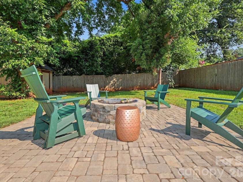 1333 Cortland Road, Charlotte, NC 28209.  MLS# CAR4413455, YatesRealty ID 44177. Paver patio in backyard