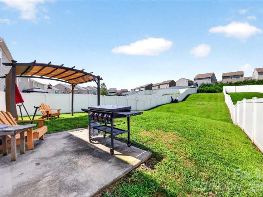4033 Long Arrow Drive, Concord, NC 28025.  MLS# CAR4412395, YatesRealty ID 44208. Backyard