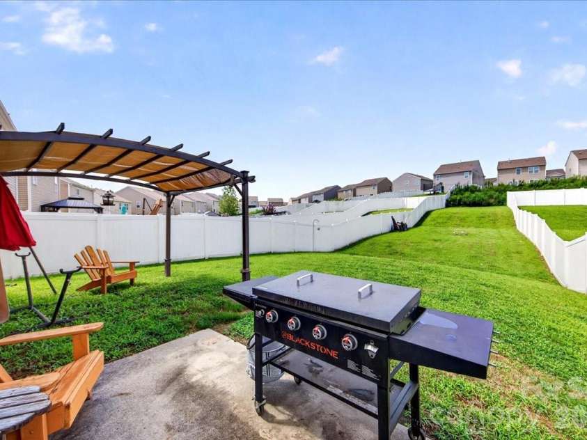 4033 Long Arrow Drive, Concord, NC 28025.  MLS# CAR4412395, YatesRealty ID 44208. Backyard