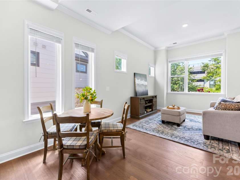 5919 Ardrey Kell Road, Charlotte, NC 28277.  MLS# CAR4411424, YatesRealty ID 44225. Dining area + room for 3-4 island stools.