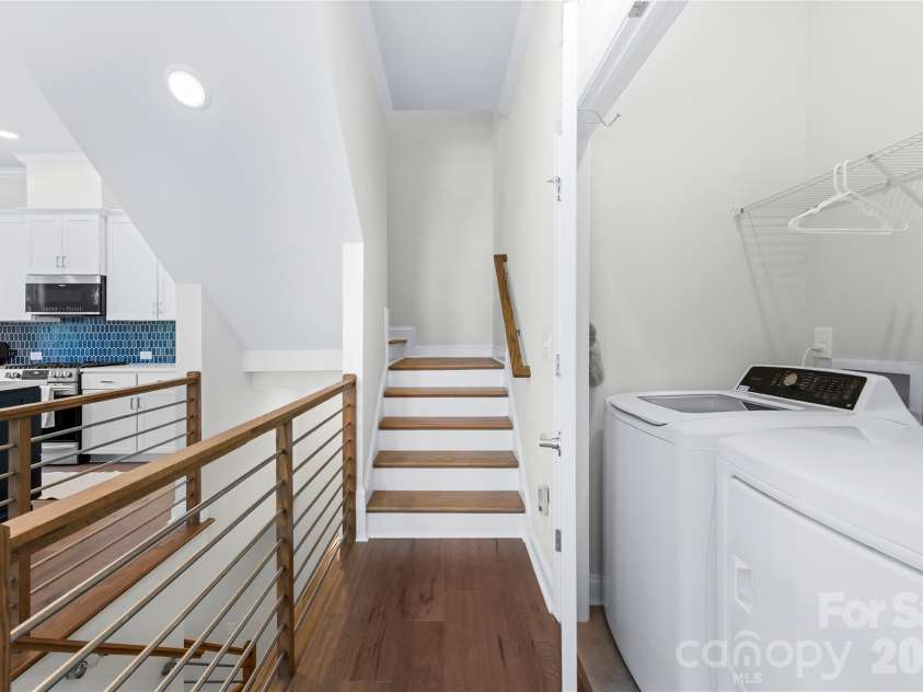 5919 Ardrey Kell Road, Charlotte, NC 28277.  MLS# CAR4411424, YatesRealty ID 44225. Laundry closet + stairs to third floor