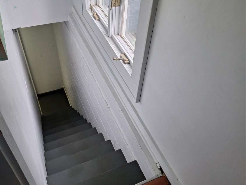 1876 Drexel Road, Valdese, NC 28690.  MLS# CAR4410903, YatesRealty ID 44233. Stairway to basement