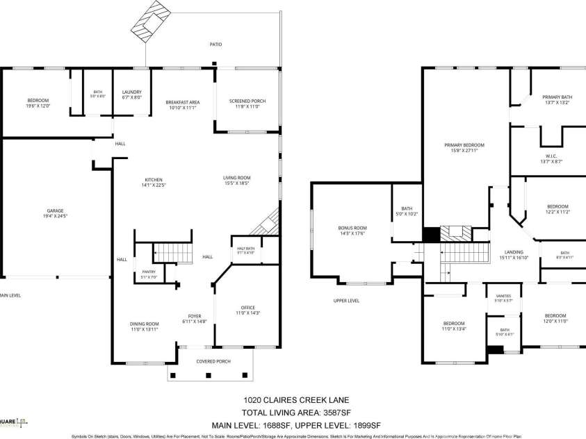 1020 Claires Creek Lane, Davidson, NC 28036.  MLS# CAR4410680, YatesRealty ID 44234. 