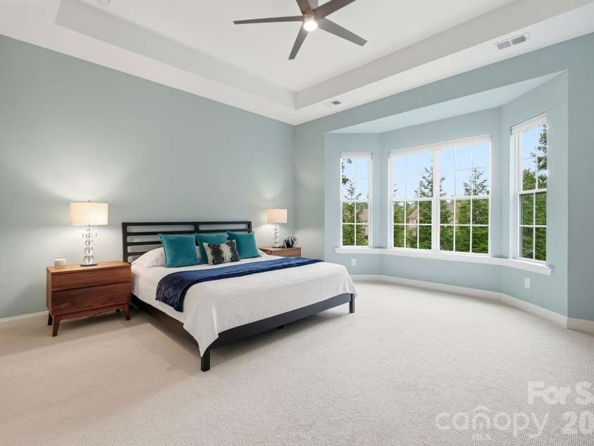 7717 Coalcliff Drive, Huntersville, NC 28078.  MLS# CAR4408239, YatesRealty ID 44254. Owner's Bedroom