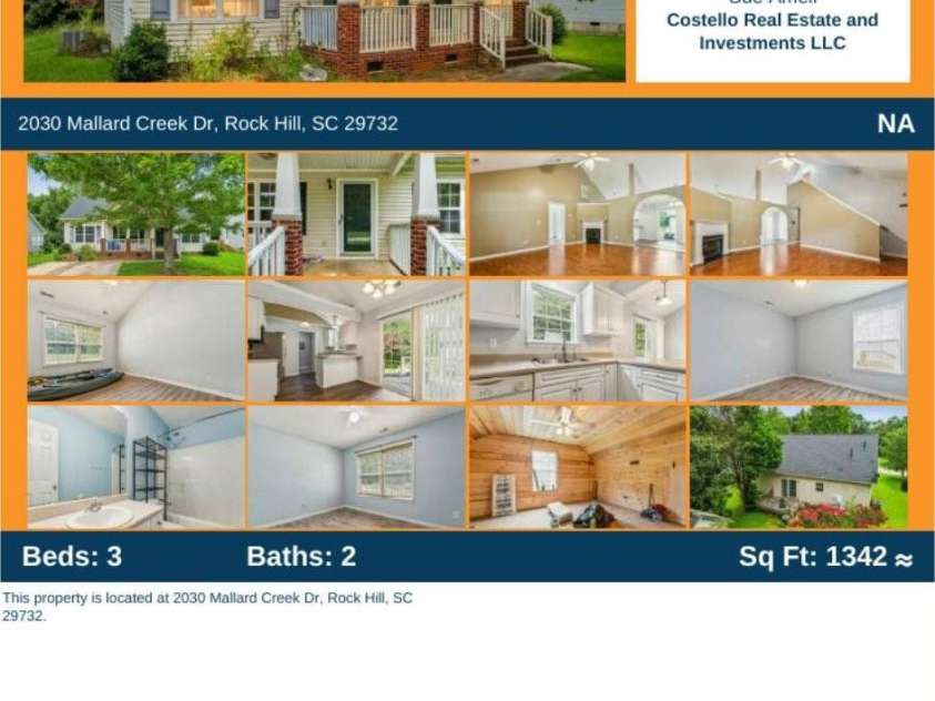 2030 Mallard Creek Drive, Rock Hill, SC 29732.  MLS# CAR4404799, YatesRealty ID 44258. 