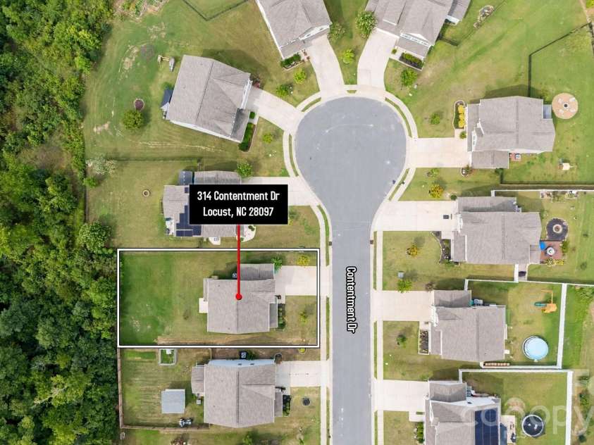 314 Contentment Drive, Locust, NC 28097.  MLS# CAR4414675, YatesRealty ID 44268. 