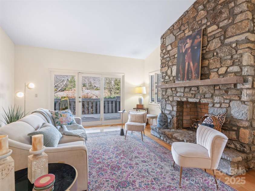 10 Clubside Drive, Asheville, NC 28804.  MLS# CAR4214274, YatesRealty ID 4427. Large Stone Fireplace