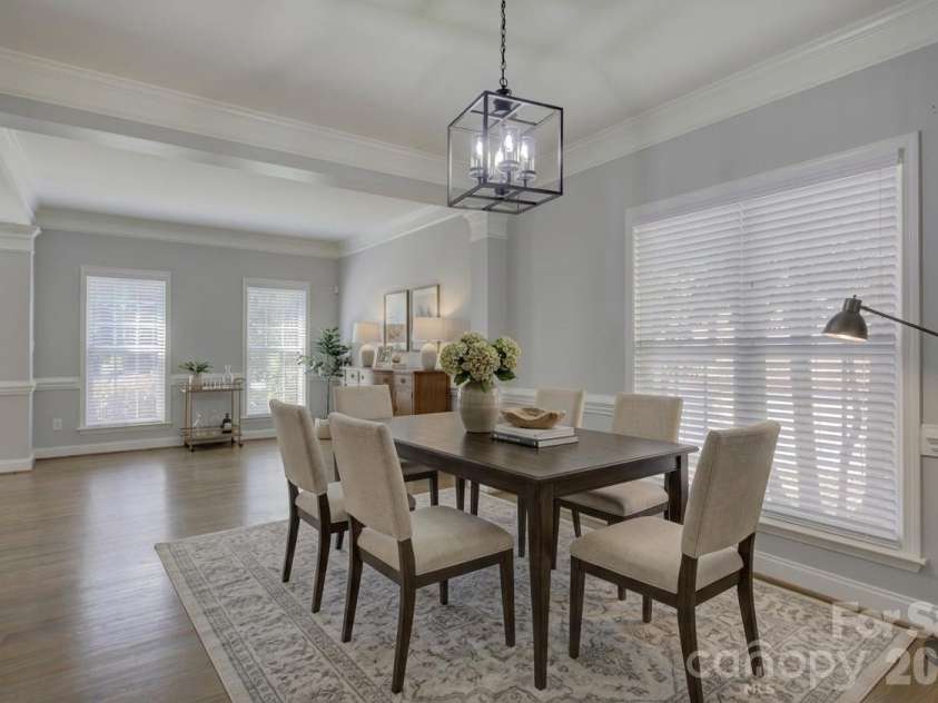 16815 Crosshaven Drive, Charlotte, NC 28278.  MLS# CAR4407553, YatesRealty ID 44305. Virtually painted and staged dining area