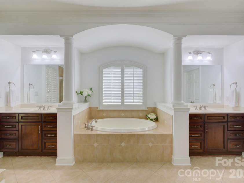 16815 Crosshaven Drive, Charlotte, NC 28278.  MLS# CAR4407553, YatesRealty ID 44305. Virtually painted primary bathroom