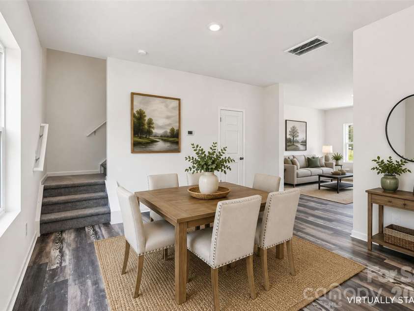 2604 Greencrest Lane, Statesville, NC 28677.  MLS# CAR4389908, YatesRealty ID 44406. Virtually Staged Dining Area