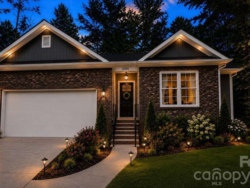 2522 Lazy Oak Drive, Lancaster, SC 29720.  MLS# CAR4412877, YatesRealty ID 44416. Photo represents possible completed look. Landscape lights NOT included.