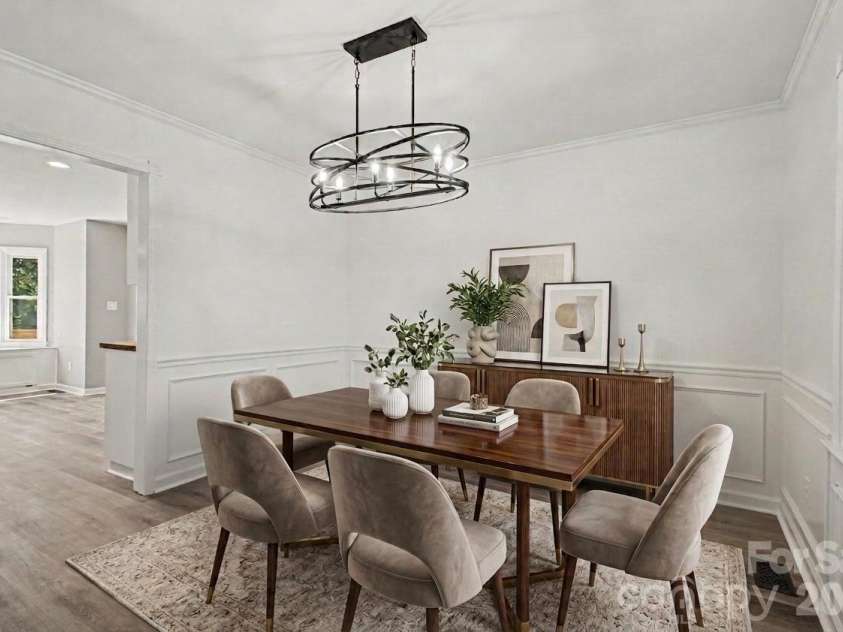 8379 Harvell Road, Stanfield, NC 28163.  MLS# CAR4410609, YatesRealty ID 44417. Virtually staged dining room