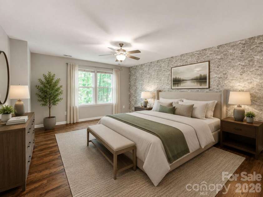 3021 Cresthill Drive, Charlotte, NC 28212.  MLS# CAR4413066, YatesRealty ID 44424. Virtually Staged (Primary Bedroom)