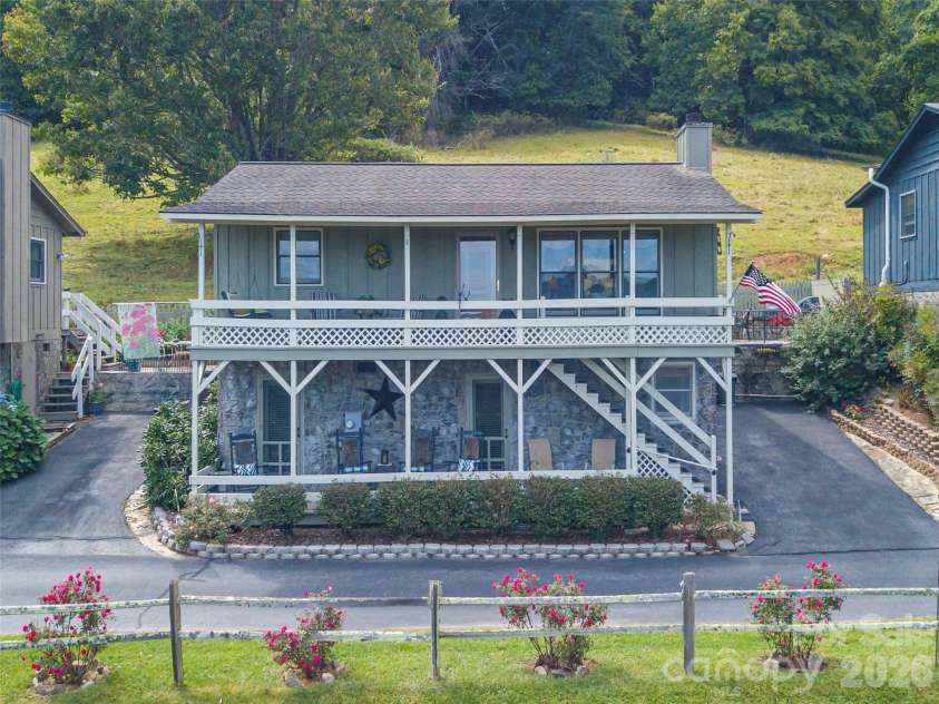 21 Flint Lane, Maggie Valley, NC 28751.  MLS# CAR4354413, YatesRealty ID 4443. Front View of Home