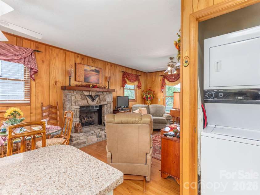 21 Flint Lane, Maggie Valley, NC 28751.  MLS# CAR4354413, YatesRealty ID 4443. Laundry off Kitchen in Closet