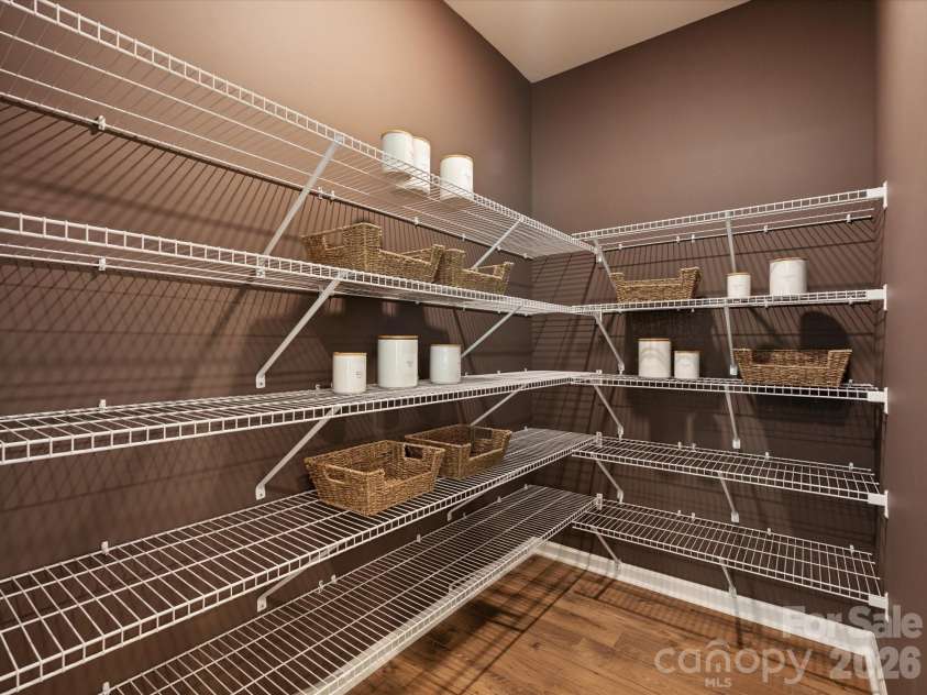 5066 Puddle Pond Road, Indian Trail, NC 28079.  MLS# CAR4414466, YatesRealty ID 44445. Representative photo-model pantry