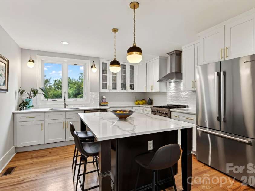 55 Edgemont Road, Asheville, NC 28801.  MLS# CAR4412693, YatesRealty ID 44449. Kitchen area with large island