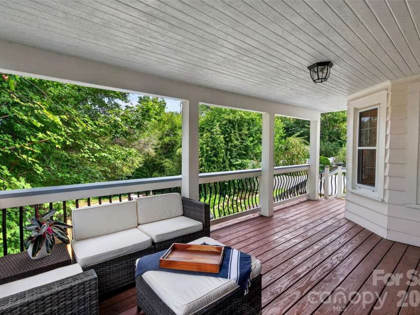 55 Edgemont Road, Asheville, NC 28801.  MLS# CAR4412693, YatesRealty ID 44449. Rear Deck