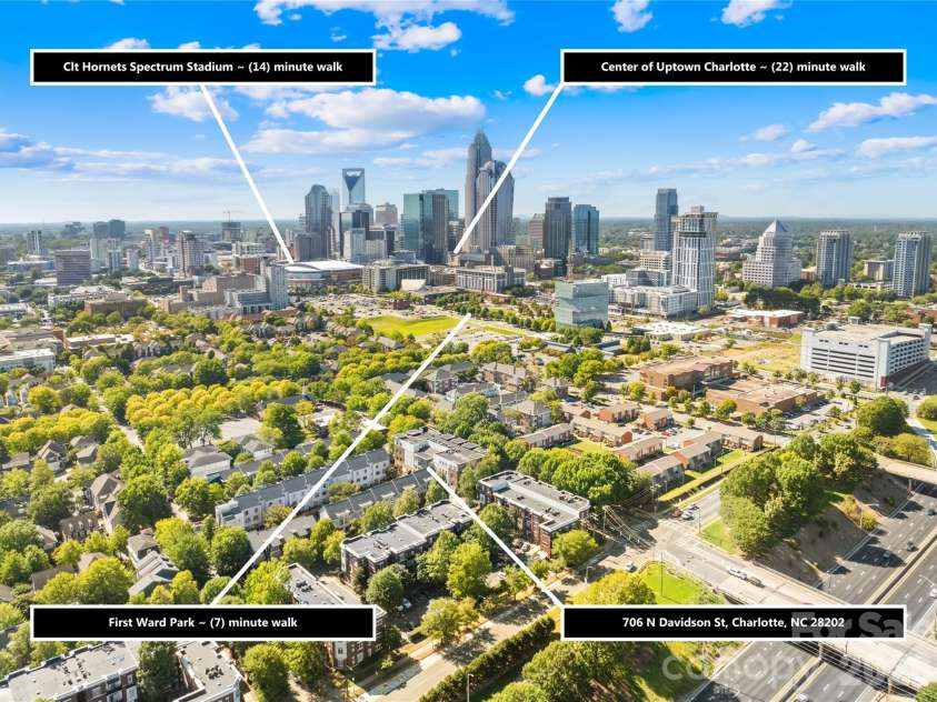 706 Davidson Street, Charlotte, NC 28202.  MLS# CAR4356946, YatesRealty ID 44450. 