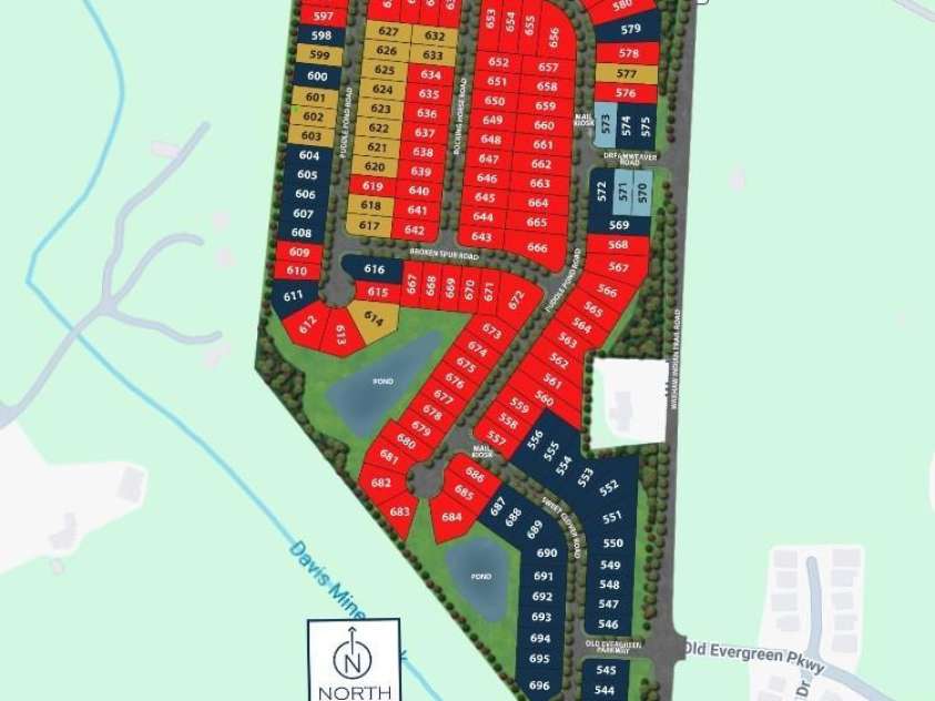 5062 Puddle Pond Road, Indian Trail, NC 28079.  MLS# CAR4414455, YatesRealty ID 44501. Home being built on lot 602-site map for representational purposes