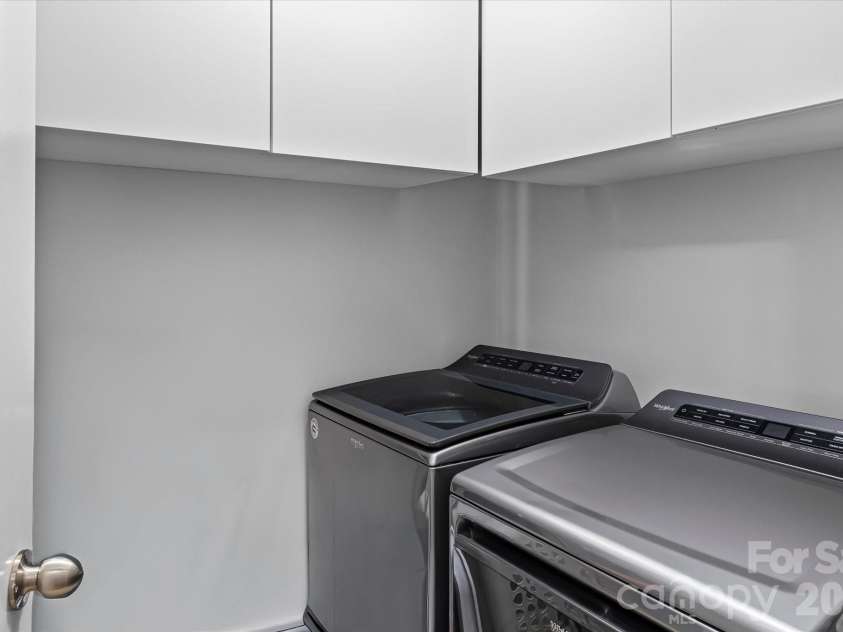 7513 Meridale Forest Drive, Charlotte, NC 28269.  MLS# CAR4414384, YatesRealty ID 44504. Upstairs Laundry with great stroage space!
