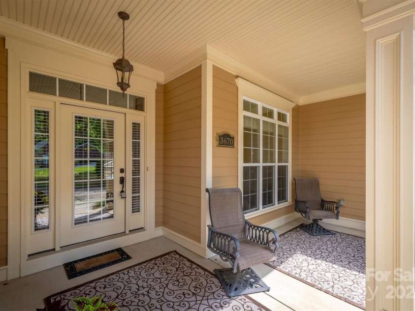 3670 West Bay Drive, Sherrills Ford, NC 28673.  MLS# CAR4158245, YatesRealty ID 4454. Front door and covered front porch