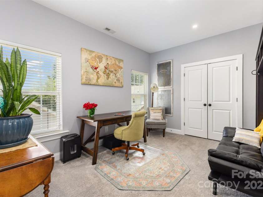 12304 Huntersville Concord Road, Huntersville, NC 28078.  MLS# CAR4268333, YatesRealty ID 4456. Main level bedroom that could be used for a guest room, office, or gym