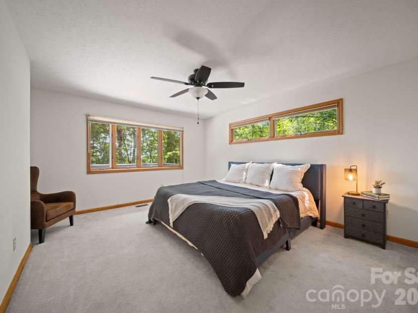 1105 High Vista Drive, Mills River, NC 28759.  MLS# CAR4414362, YatesRealty ID 44568. Main floor primary Bedroom