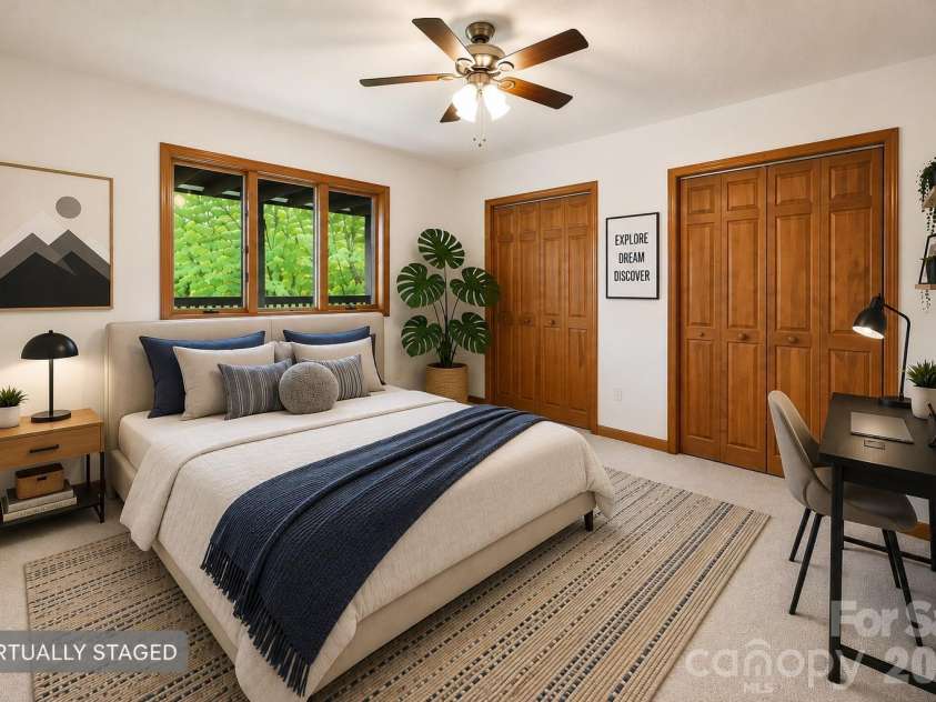1105 High Vista Drive, Mills River, NC 28759.  MLS# CAR4414362, YatesRealty ID 44568. Virtually staged bedroom/flex  in basement 2