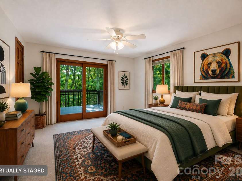 1105 High Vista Drive, Mills River, NC 28759.  MLS# CAR4414362, YatesRealty ID 44568. Virtually staged bedroom/flex  in basement 3