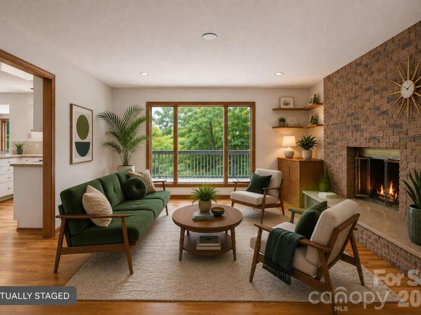 1105 High Vista Drive, Mills River, NC 28759.  MLS# CAR4414362, YatesRealty ID 44568. Virtually staged living area