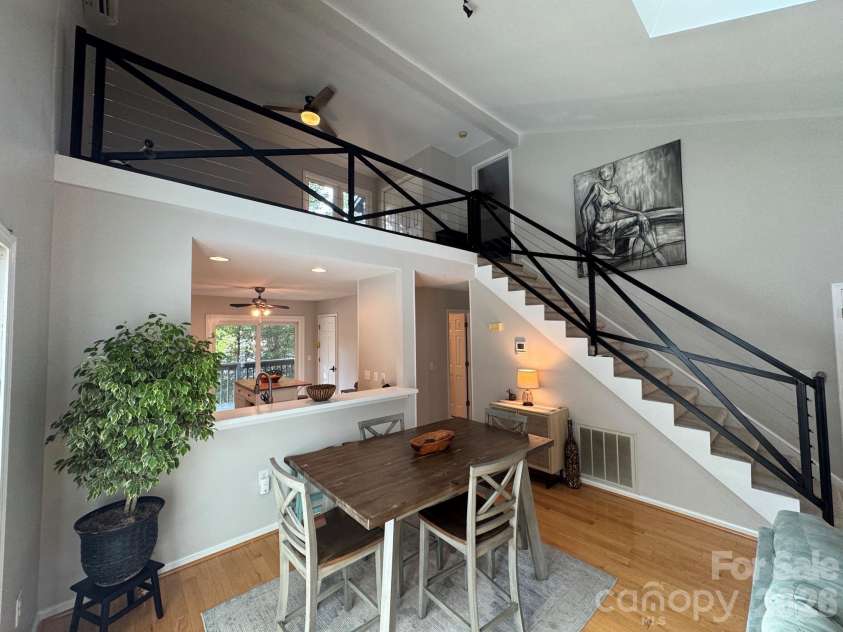 501 Independence Trail, Morganton, NC 28655.  MLS# CAR4413269, YatesRealty ID 44614. Stairway to upper