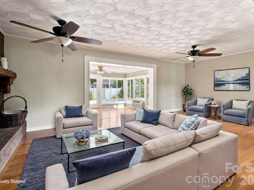 19 Pj Mcree Road, Maiden, NC 28650.  MLS# CAR4414681, YatesRealty ID 44639. Living Room virtually staged