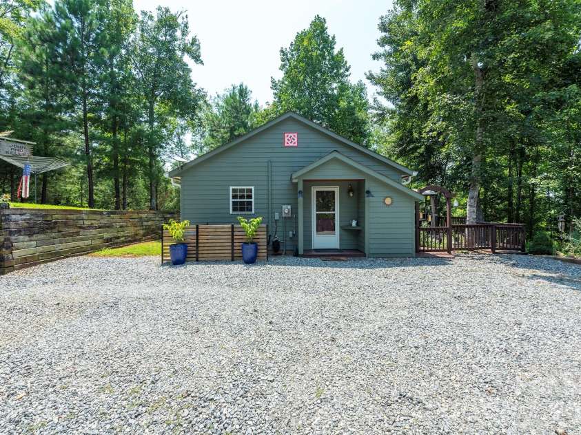 4895 Hudlow Road, Union Mills, NC 28167.  MLS# CAR4414979, YatesRealty ID 44656. Front of Cabin