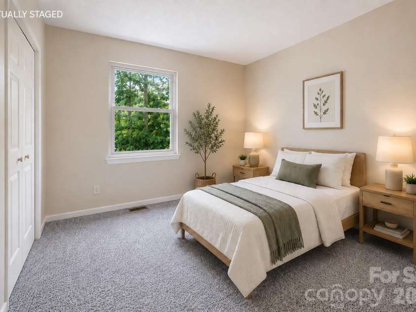 135 Plantation Drive, Hendersonville, NC 28792.  MLS# CAR4400810, YatesRealty ID 44672. Bedroom 1 Virtually Staged