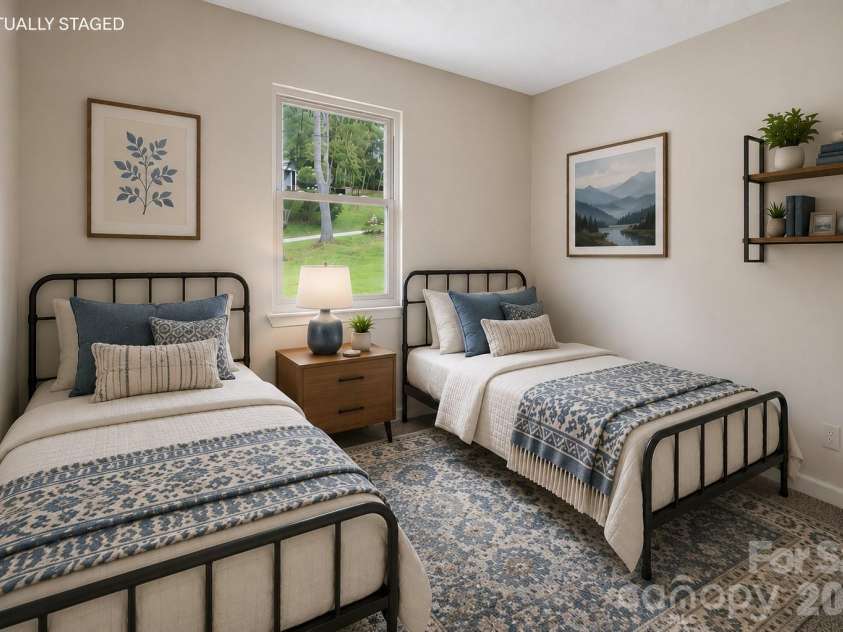 135 Plantation Drive, Hendersonville, NC 28792.  MLS# CAR4400810, YatesRealty ID 44672. Bedroom 2 Virtually Staged