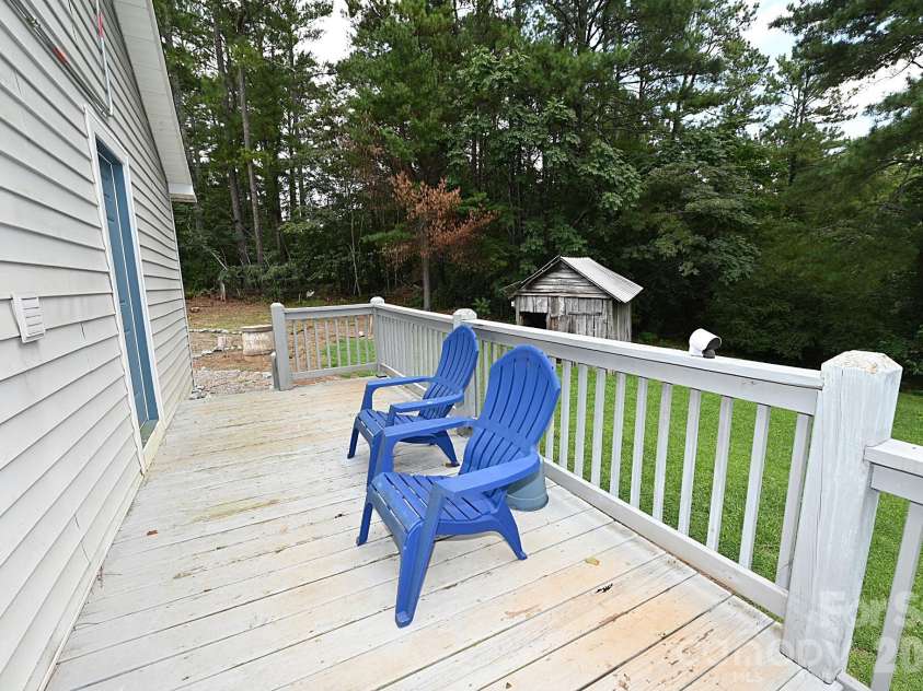 3392 Pearidge Road, Bostic, NC 28018.  MLS# CAR4414530, YatesRealty ID 44683. Back deck