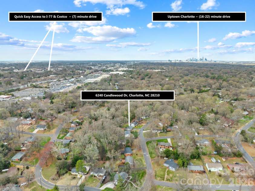 6240 Candlewood Drive, Charlotte, NC 28210.  MLS# CAR4414036, YatesRealty ID 44772. 