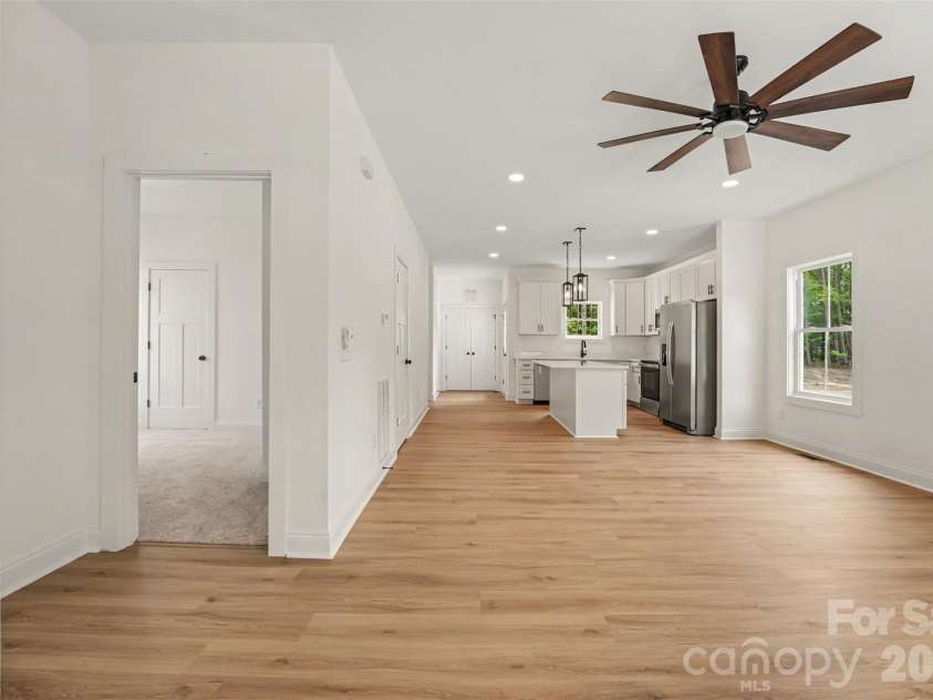749 Jack Street, Kannapolis, NC 28081.  MLS# CAR4405796, YatesRealty ID 44780. Open Concept and bedroom 2 on left