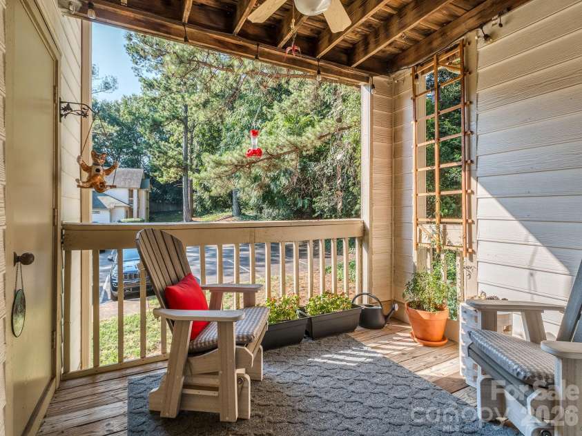 1052 Churchill Downs Court, Charlotte, NC 28211.  MLS# CAR4414268, YatesRealty ID 44784. Covered deck with storage