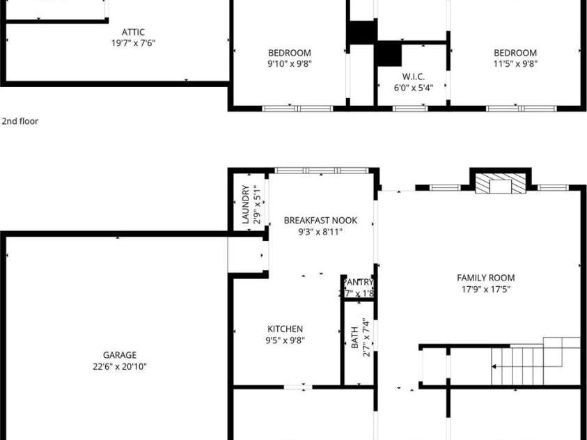 8805 Red Tail Court, Charlotte, NC 28269.  MLS# CAR4336091, YatesRealty ID 4481. Floorplan