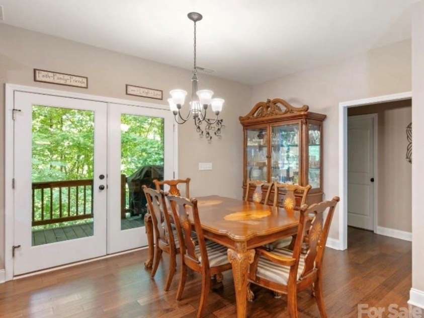 72 Summer Shade Court, Hendersonville, NC 28792.  MLS# CAR4413239, YatesRealty ID 44810. Dining Area with Deck Access